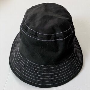 Lite Year Black Cotton Bucket Hat Unisex SM/MED